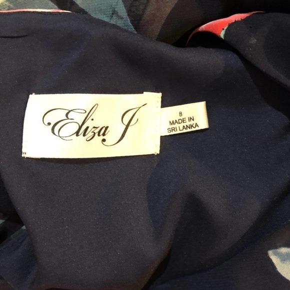 Eliza J floral printed cold-Shoulder shift dress 8 - Picture 8 of 10